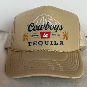 Cowboys & Tequila Beige Trucker Hat